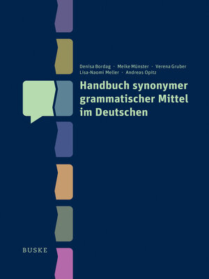 cover image of Handbuch synonymer grammatischer Mittel im Deutschen
